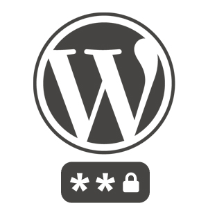 WordPress logo with a password WordPress logo with a password